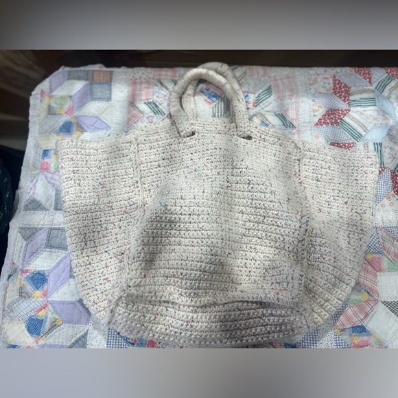 Handmade Knit Oversized Tote Bag Sturdy and Well Made! Market Shopping Bag - Picture 8 of 12